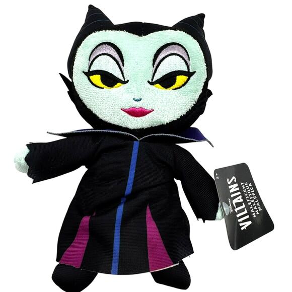 DISNEY‎ NWT Villains Maleficent Plush Toy 10 inch Just Play Doll New with Tags - Picture 1 of 6